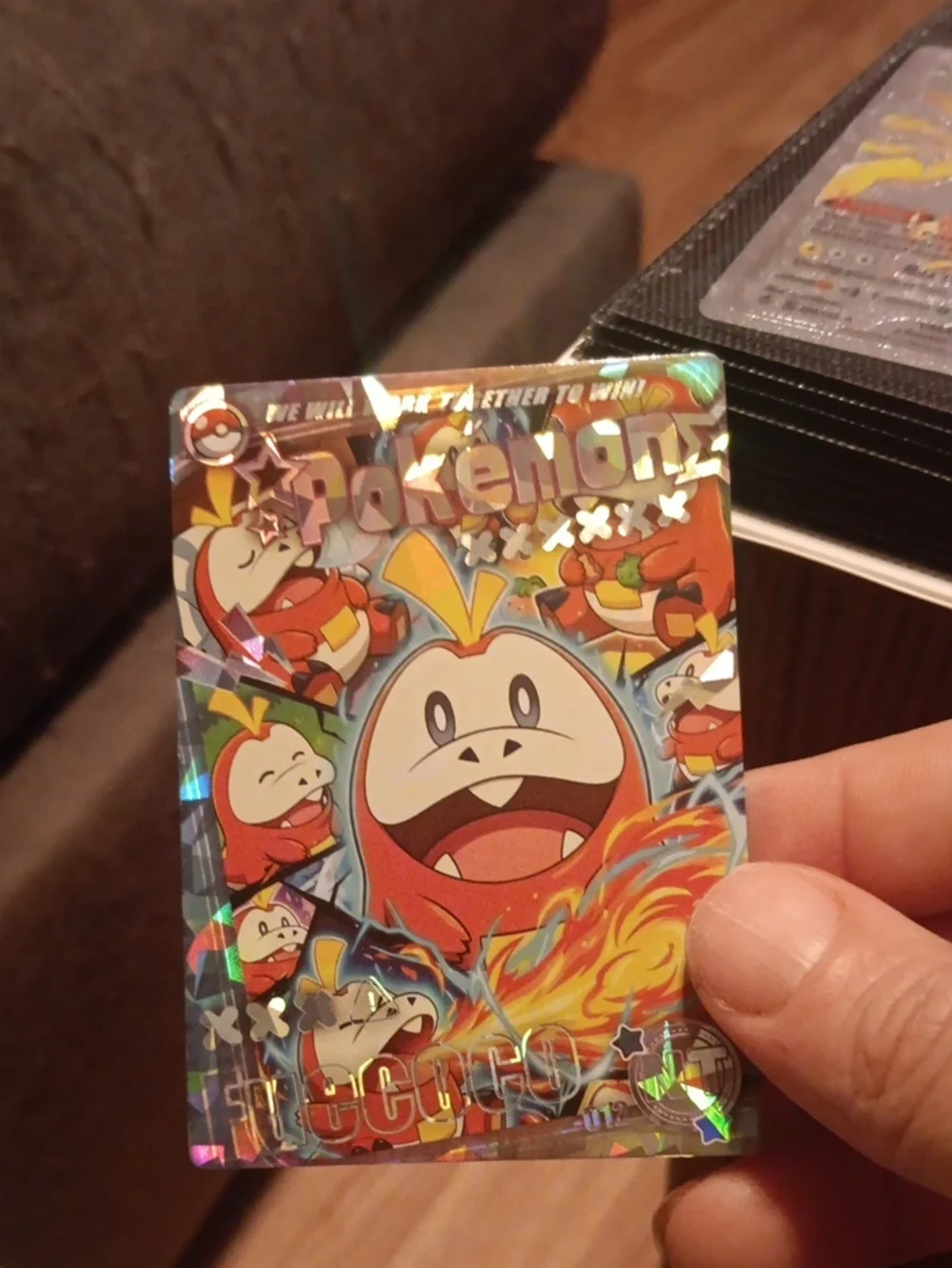 Pokemon Red and Yellow Holographic Trading Card
